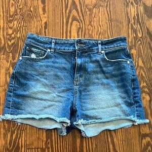 LOFT Blue Jean Shorts Distressed Cut-Off Style